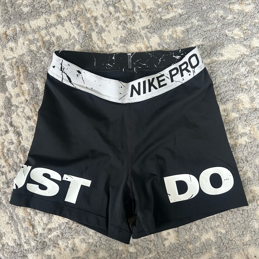 Nike Black and White Athletic Shorts with Compression Fit